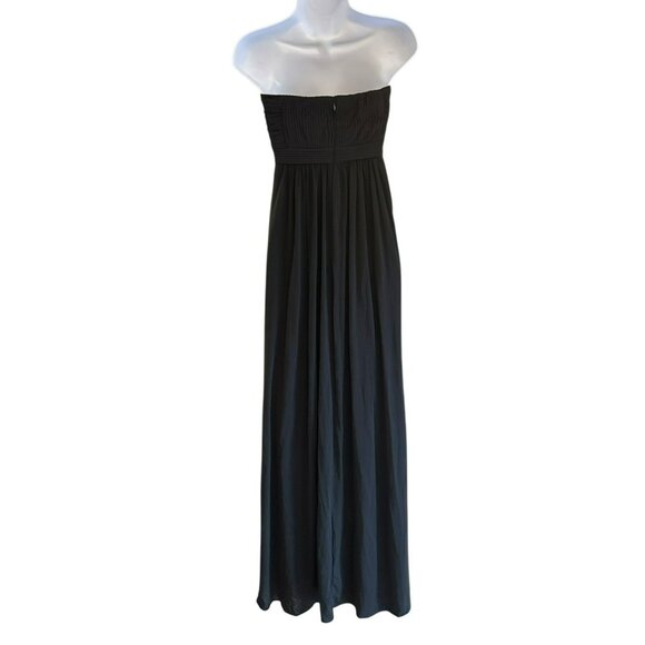 BCBGMAXAZRIA Strapless Black Pleated Long Maxi Dress Small Prom Special event - Picture 5 of 7